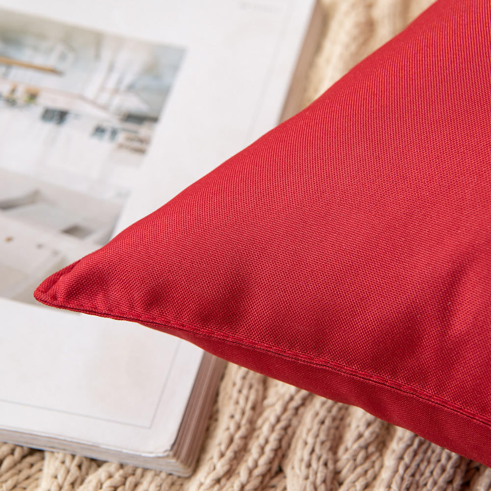 Set of 2 Outdoor Cushions with Waterproof Covers Included - 45x45 cm