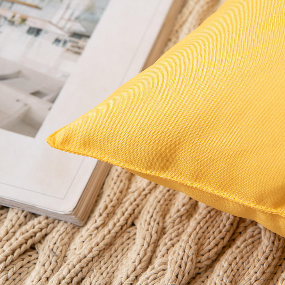 Set of 2 Outdoor Cushions with Waterproof Covers Included - 45x45 cm