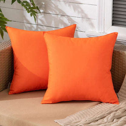 Set of 2 Outdoor Cushions with Waterproof Covers Included - 45x45 cm