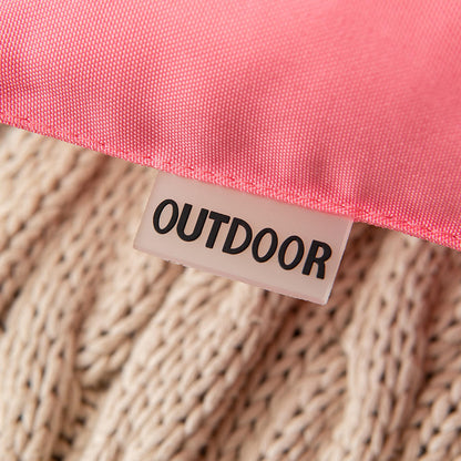 Set of 2 Outdoor Cushions with Waterproof Covers Included - 45x45 cm