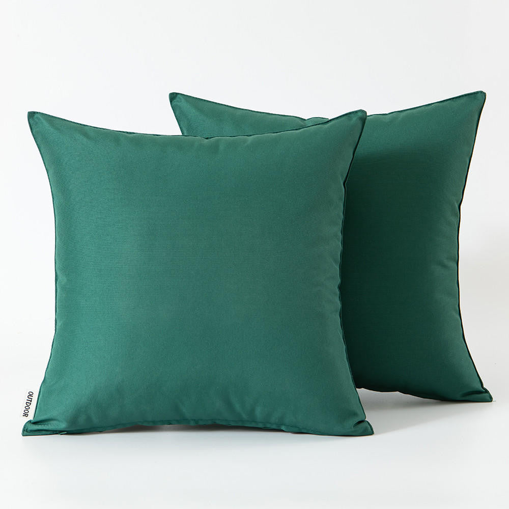 Set of 2 Outdoor Cushions with Waterproof Covers Included - 45x45 cm
