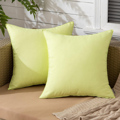 Set of 2 Outdoor Cushions with Waterproof Covers Included - 45x45 cm
