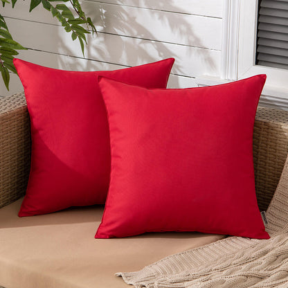 Set of 2 Outdoor Cushions with Waterproof Covers Included - 45x45 cm