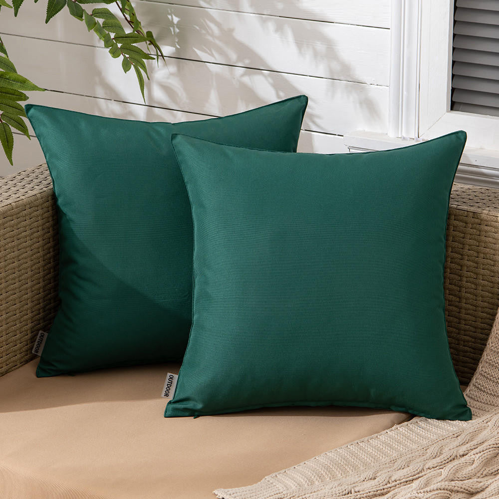Set of 2 Outdoor Cushions with Waterproof Covers Included - 45x45 cm
