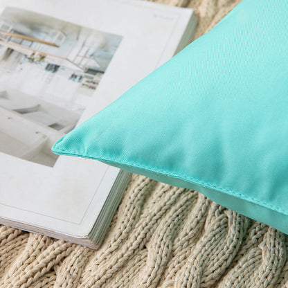 Set of 2 Outdoor Cushions with Waterproof Covers Included - 45x45 cm