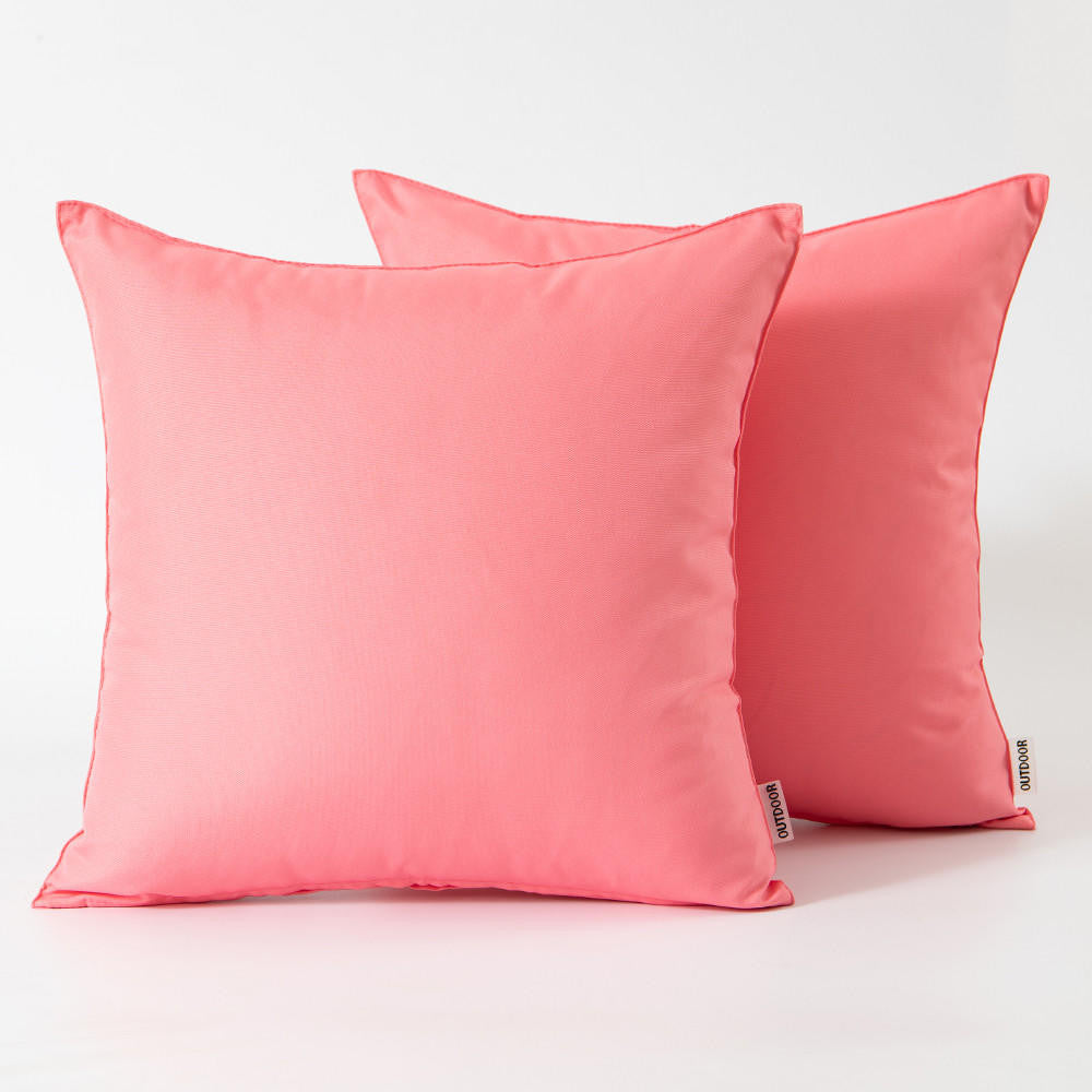 Set of 2 Outdoor Cushions with Waterproof Covers Included - 45x45 cm