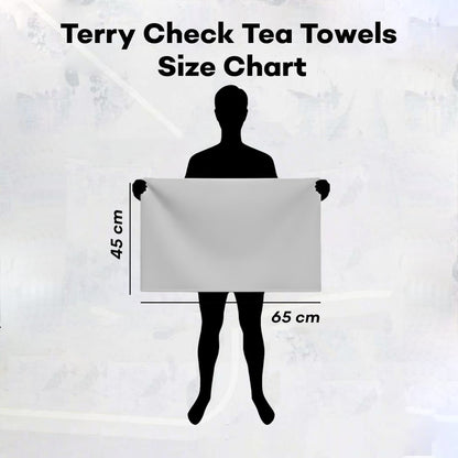 Terry Check Tea Towels - 100% Cotton